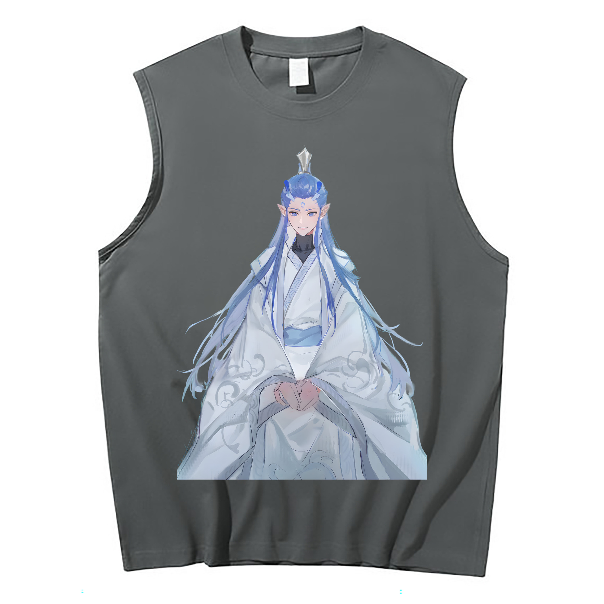 （画像用） Ne Zha 2 ナタ 魔童の大暴れ コットン100％タンクトップ（フロントプリント）